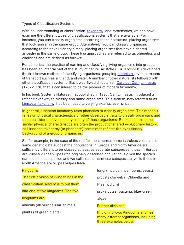 Script Organisms PDF Taxonomy (Biology) Tree