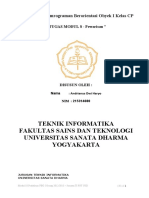 Modul 8 Praktikum PBO 1 - Pewarisan - Andrianus Dwi Haryo - 215314080