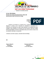 Carta de Solicitud Al Ayuntamiento