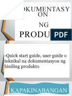 Dokumentasyon NG Produkto Deskripsyon NG Produkto