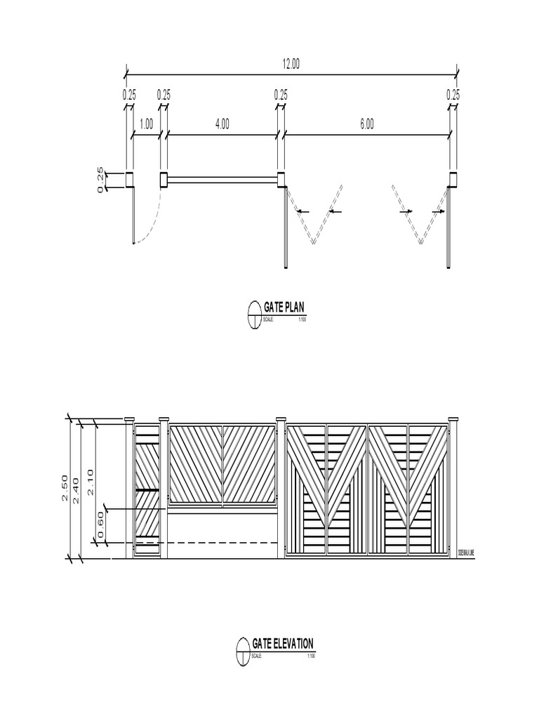 Gate Plan and Elevation Details | PDF