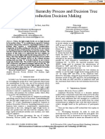 Using Analytic Hierarchy Process and Decision Tree For A Production Decision Making