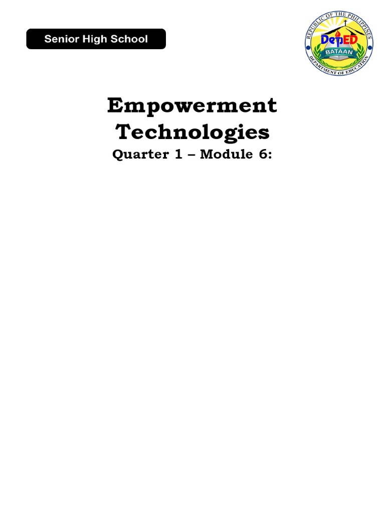 Empowerment Technologies Module 6 | PDF | Typography | Infographics