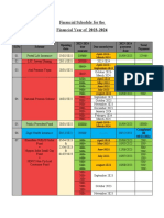 Finance Schedule 2023-2024