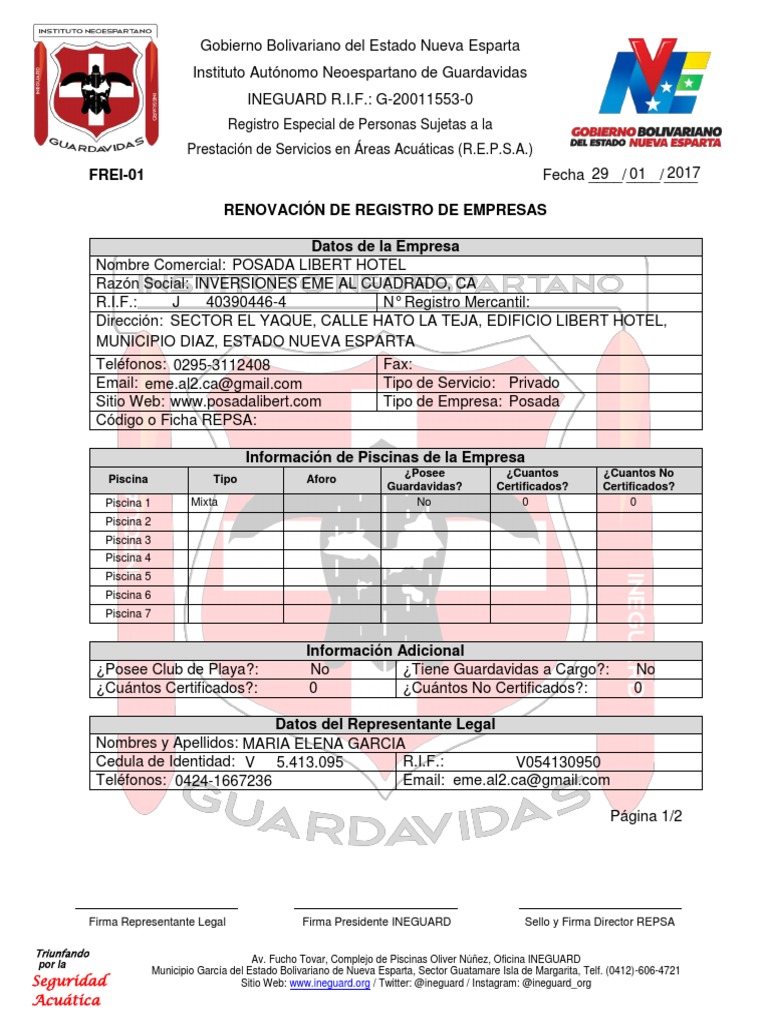 Repsa-Formato Renovacion | PDF