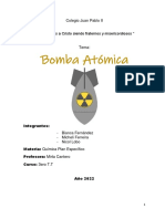 Bomba Atómica. Química Plan Específico