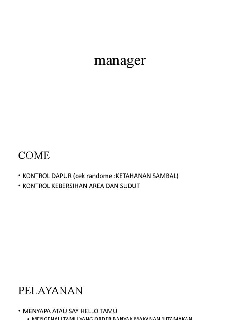 Manager | PDF