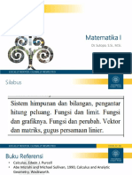 Matematika I: Dr. Sutopo, S.Si., M.Si