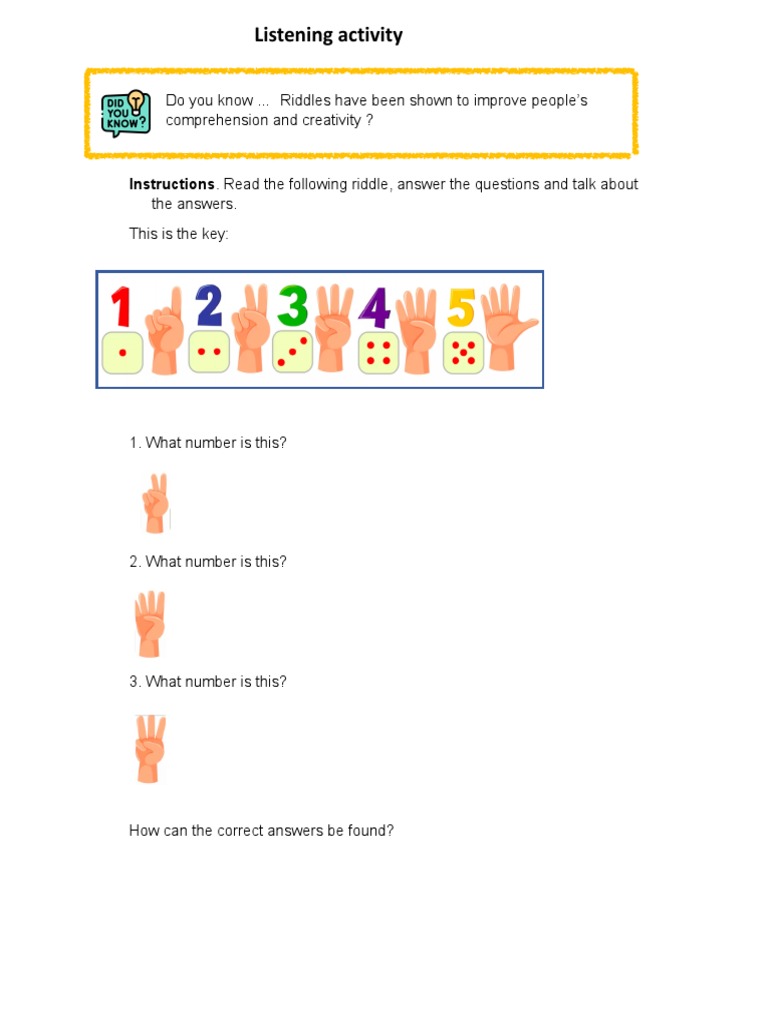 Riddle Worksheet | PDF | Learning