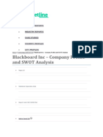 Blackboard Inc - Company Profile and SWOT Analysis: Document 8