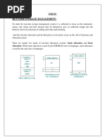 Run Time Storage Management:: Unit-Iv