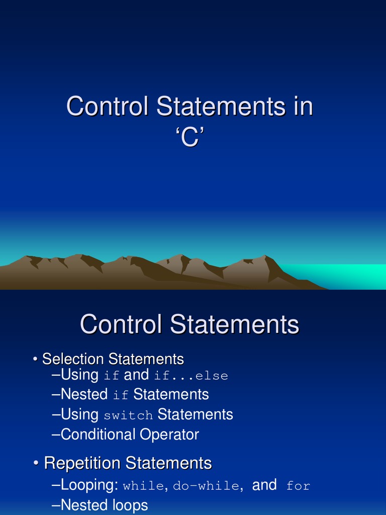3 Control Statements | PDF | Control Flow | Areas Of Computer Science