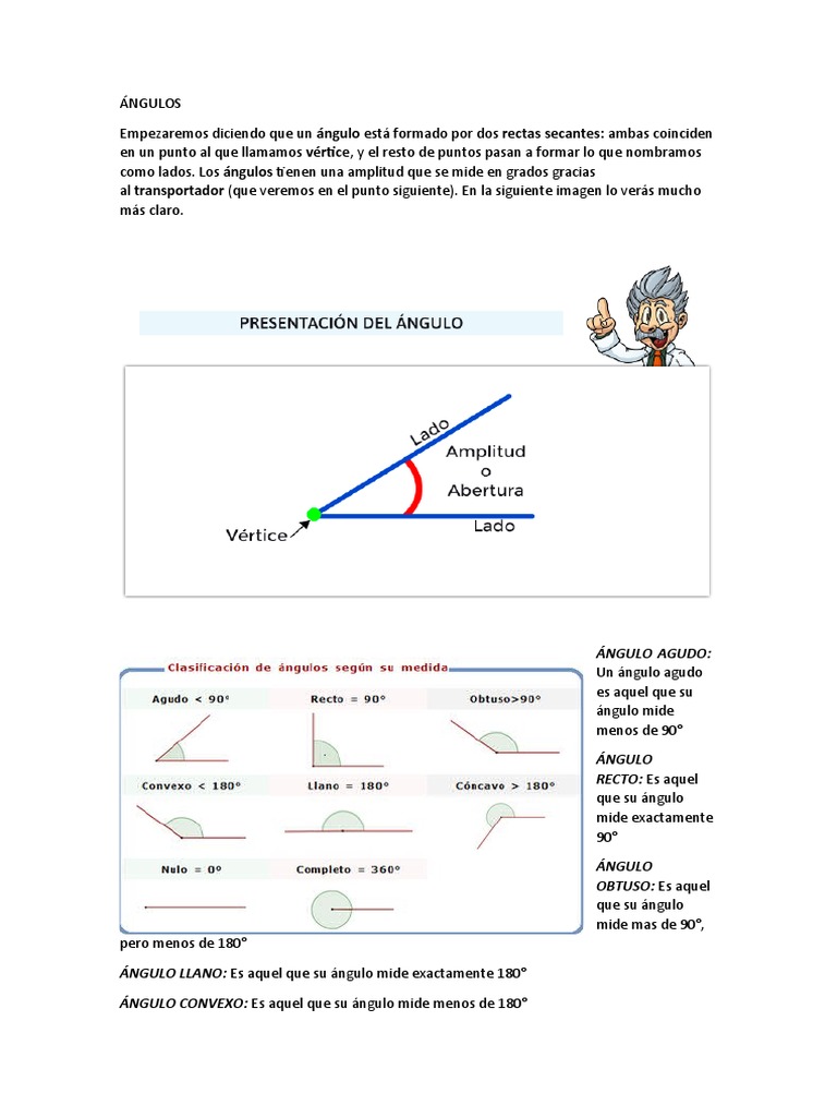 ANGULOS | PDF | Ángulo | Matemática Elemental