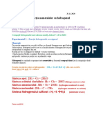 Reacția Nemetalelor Cu Hidrogenul: Sinteza Hidrogenului Sulfurat: H +S H S