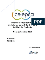 Informe - Celepsa - Calidad de Producto - Setiembre - 2021