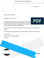 Carta de Renuncia