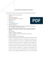 Formulario de Aplicación Al Programa de Titulación - Andrea Guzmán