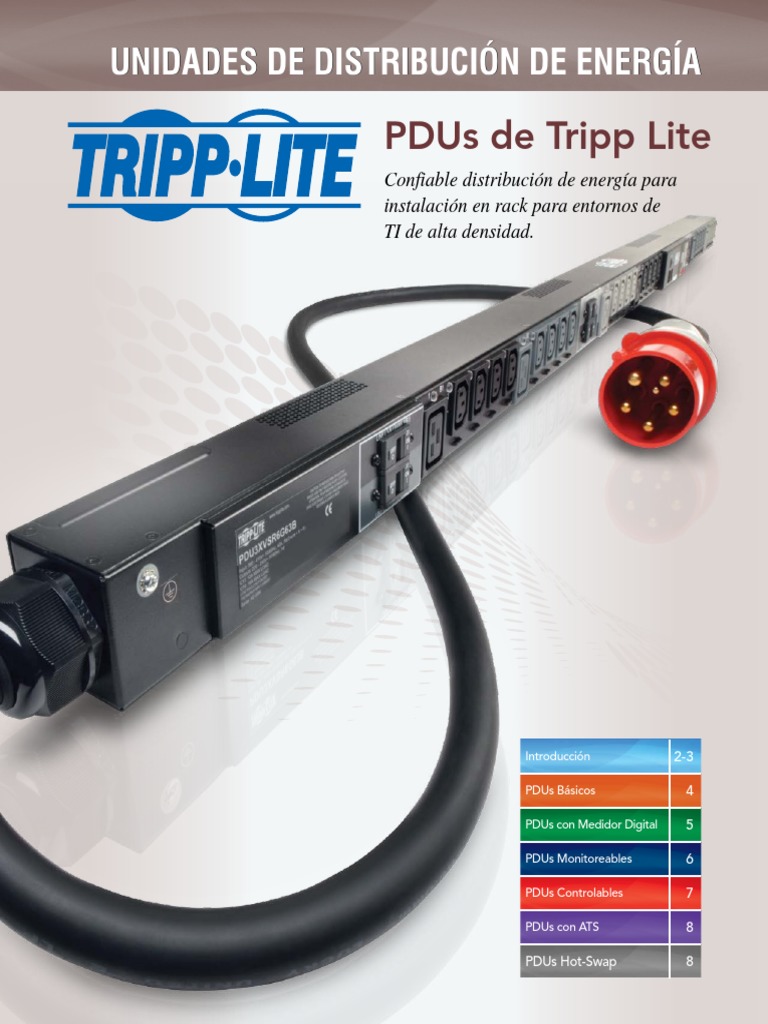 PDUs Tripp Lite: Distribución de Energía 230V | PDF | Diodo emisor de ...