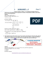 Class 9 - Maths - Heron's Formula - WORKSHEET