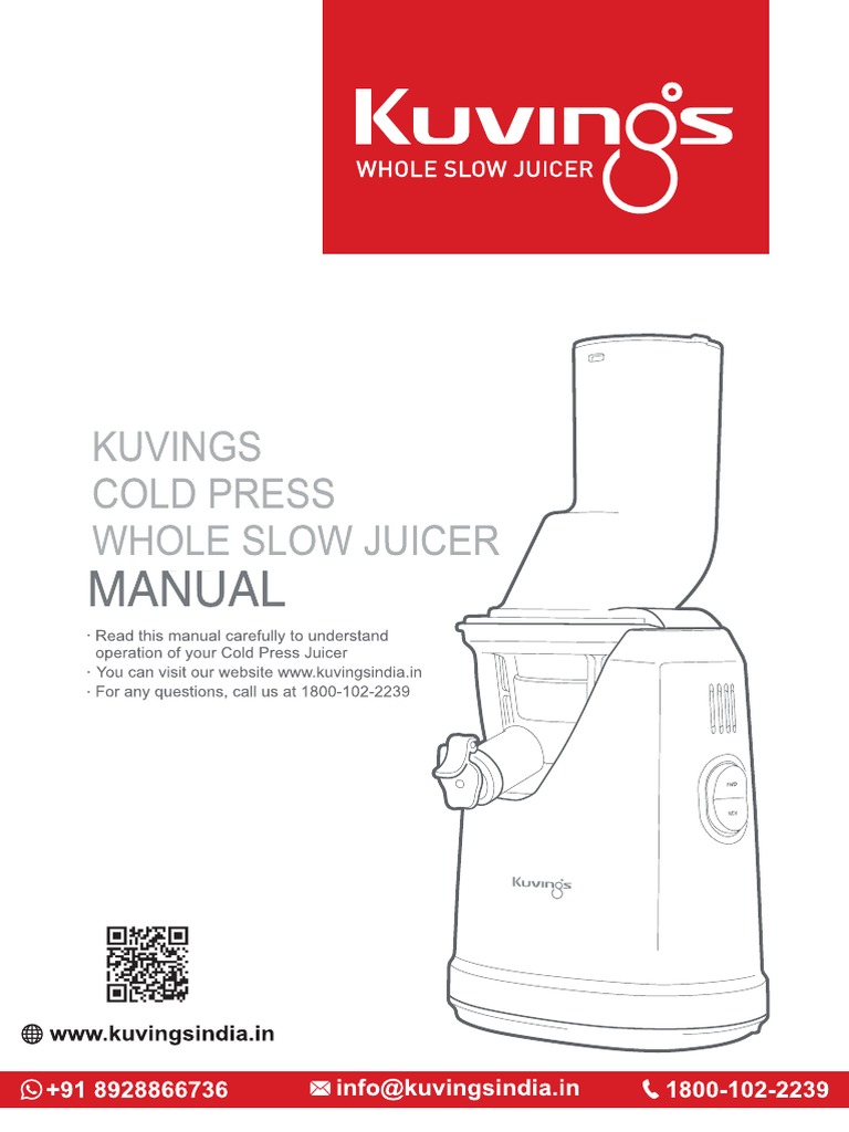 Kuvings B170 User Manual PDF