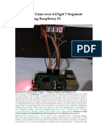 Experime-2 Displaying Time Oer 4 Digit 7 Segment Using Raspberry Pi 3