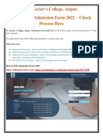 Admission Form Filling 2021 (Usermanual)