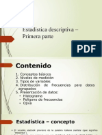 Estadística Descriptiva - Primera Parte