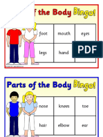 Parts of The Body Bingo