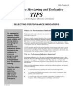 TIP Number6, Selecting Performance Indicators