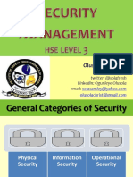 Security Management - Hse Level 3