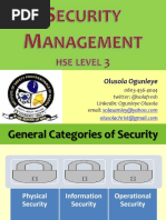 Security Management - Hse Level 3