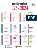 Calendrier Scolaire 2023-2024 (PDF) (Ressource Enseignment - Be Belgique)