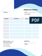 Orden de Compra: Cuadernos Rayados