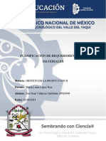 Planificación de Requerimientos de Materiales