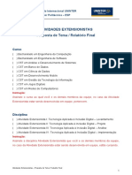 Atividades Extensionistas - Modelo de Proposta de Tema e Trabalho Final