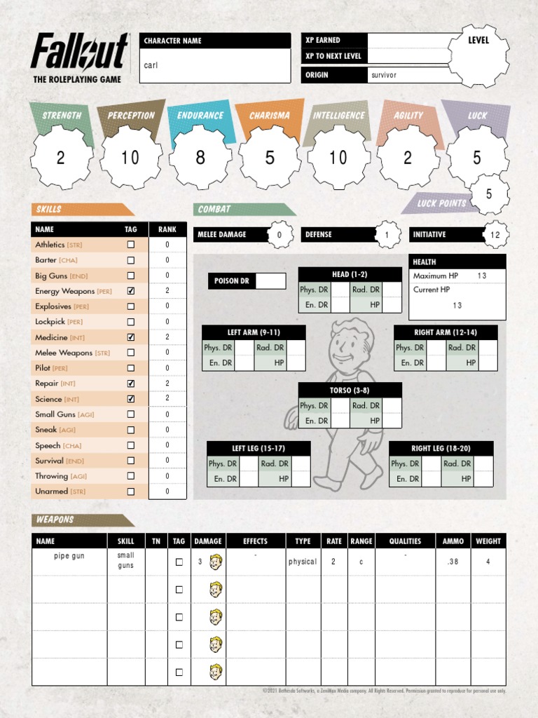 RPG Character Skills and Stats Guide | PDF