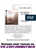 Zafon Carlos Ruiz - Der Schatten Des Windes
