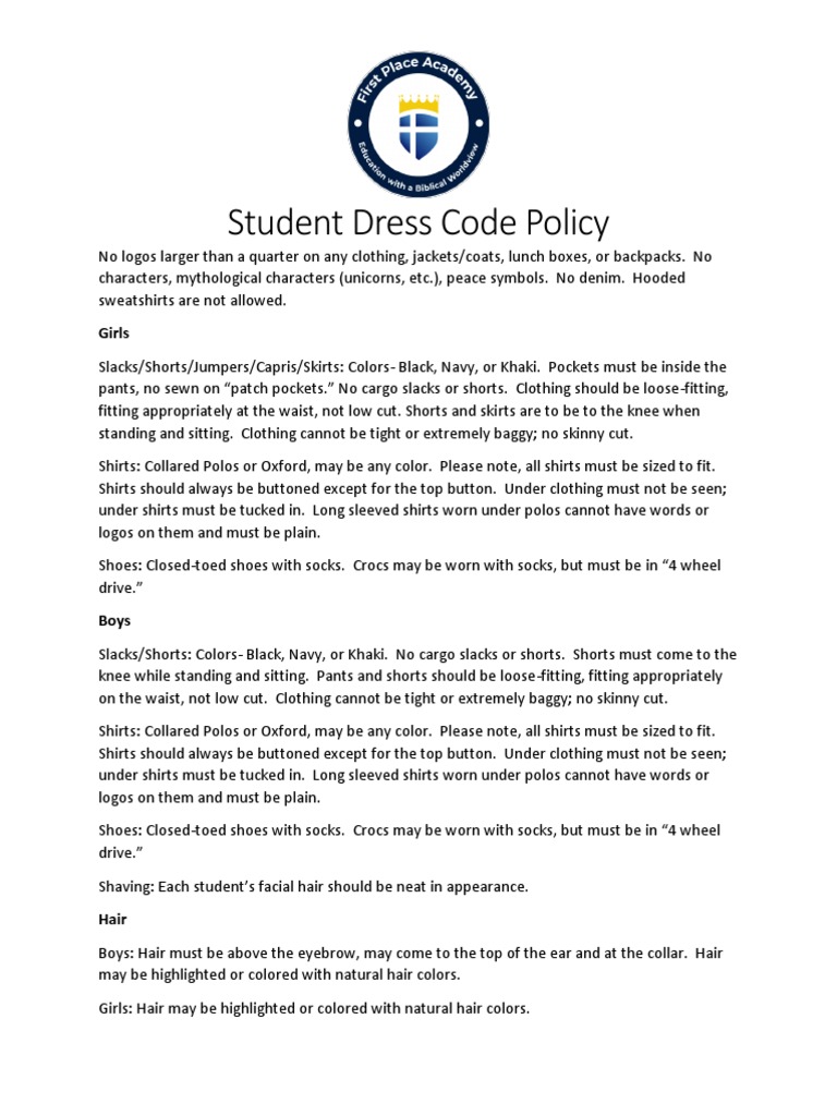 Student Dress Code Policy PDF