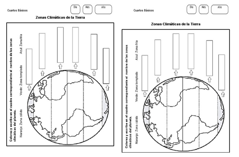 Zonas Climáticas de la Tierra para Colorear | PDF