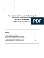 Annexure B - Fundamental Problems With The Teachings of Ian Clayton Et Al - Summary and Response (G Me