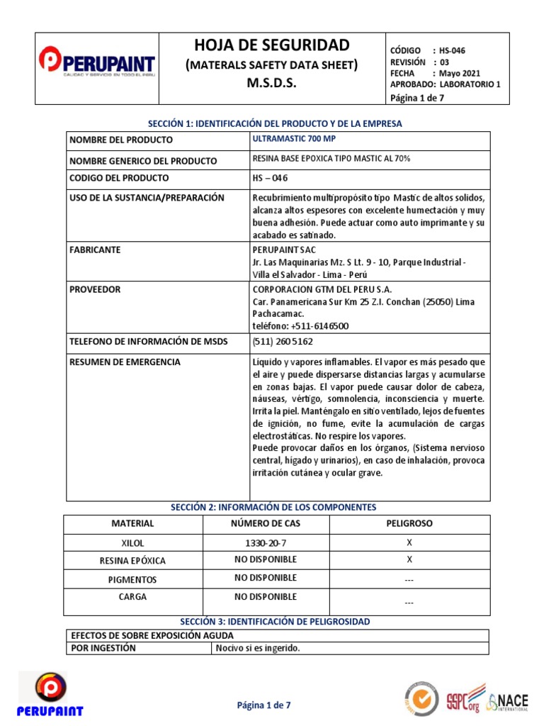 15.Hs Ultramastic 700 ZP | PDF