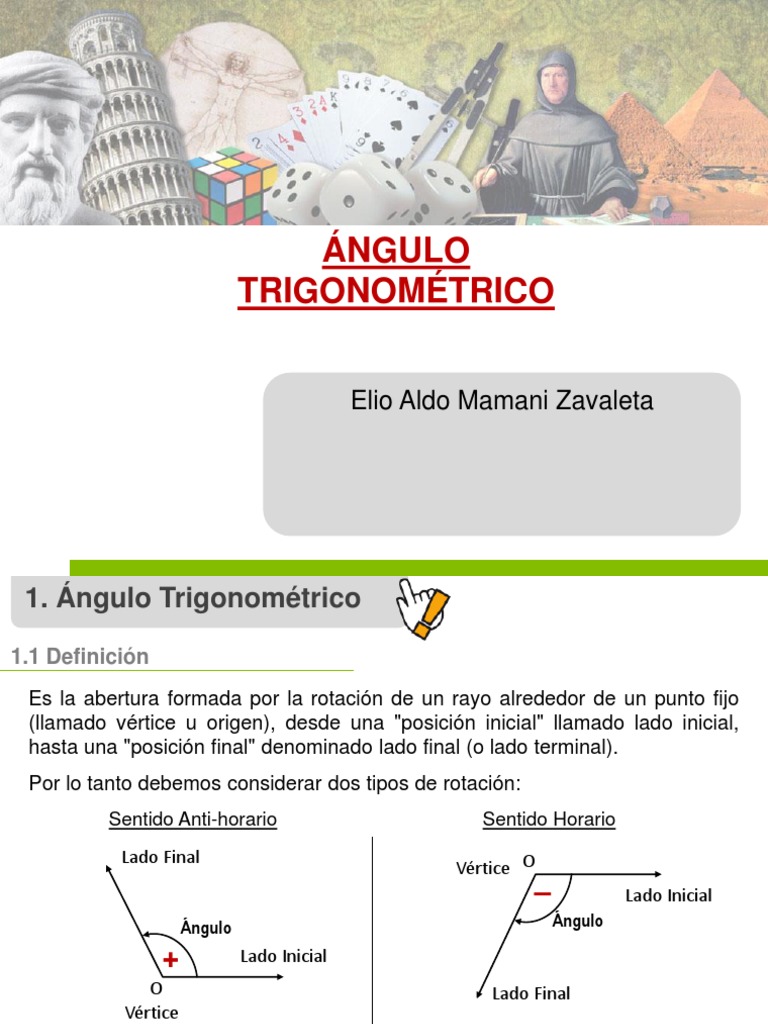 1 - Ángulo Trigonométrico - Fin | PDF | Ángulo | Trigonometría