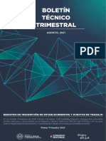 Boletín Estadístico Del Registro de Establecimientos y Puestos de Trabajo - 1er Trimestre