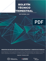 Boletín Estadístico de Inscripción de Establecimientos y Puestos Laborales - 2do Trim.