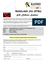 Brazilian Jiu Jitsu Self Defence Seminar