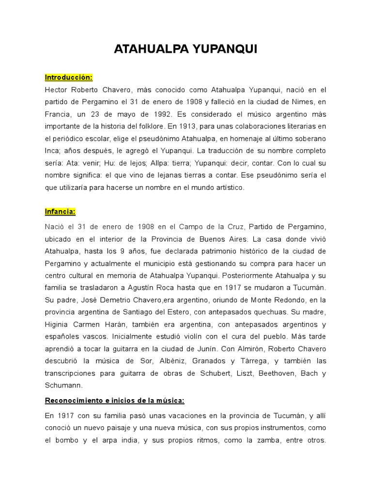 Atahualpa Yupanqui Pdf