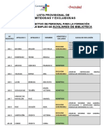 Lista Provisional Admitidos Auxiliares Biblioteca PDF 2