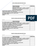 Pauta de Evaluacion Noticia