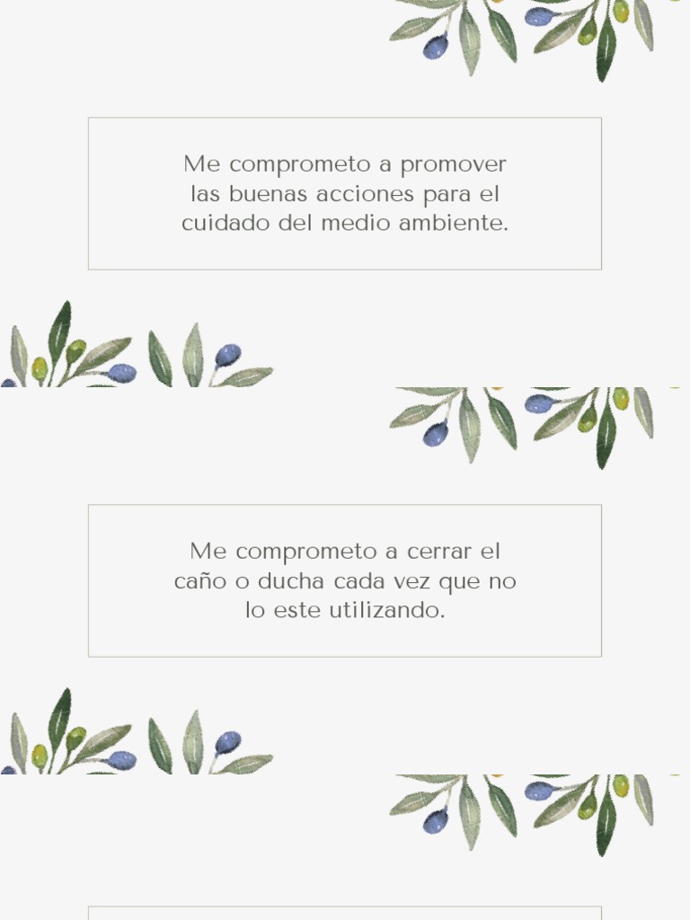Acciones para El Cuidado Del Medio Ambiente | PDF | Bienestar