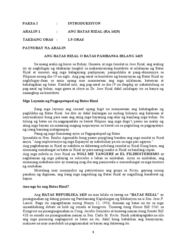 IM Sa RIZAL 1 | PDF
